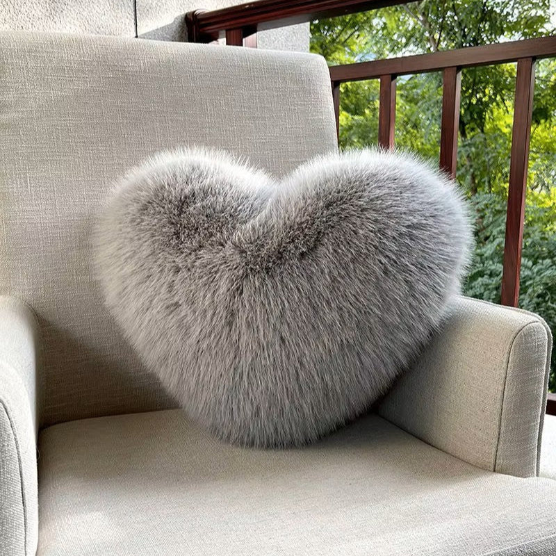 Velvet Heart Throw Pillow