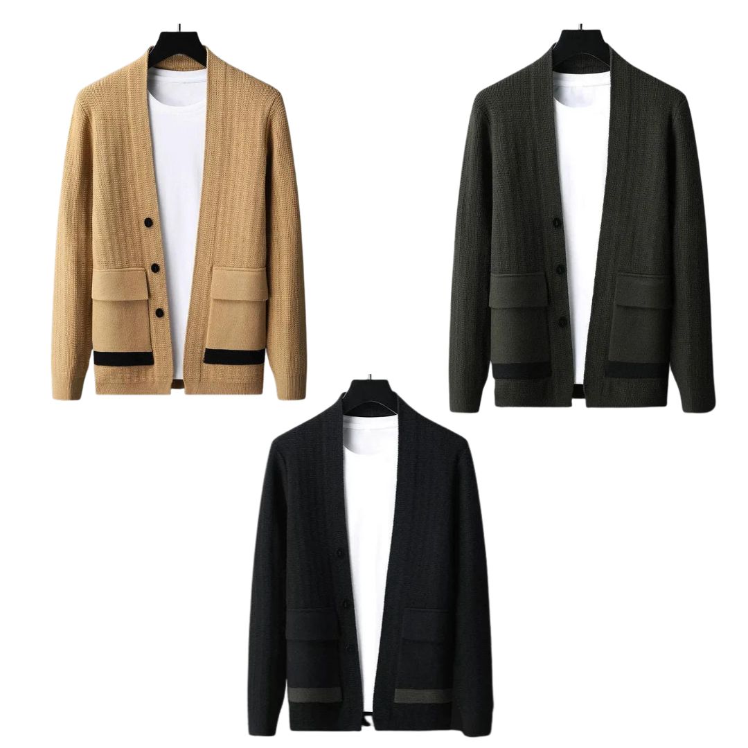 Marco Sereno Jacquard Knit Cardigan