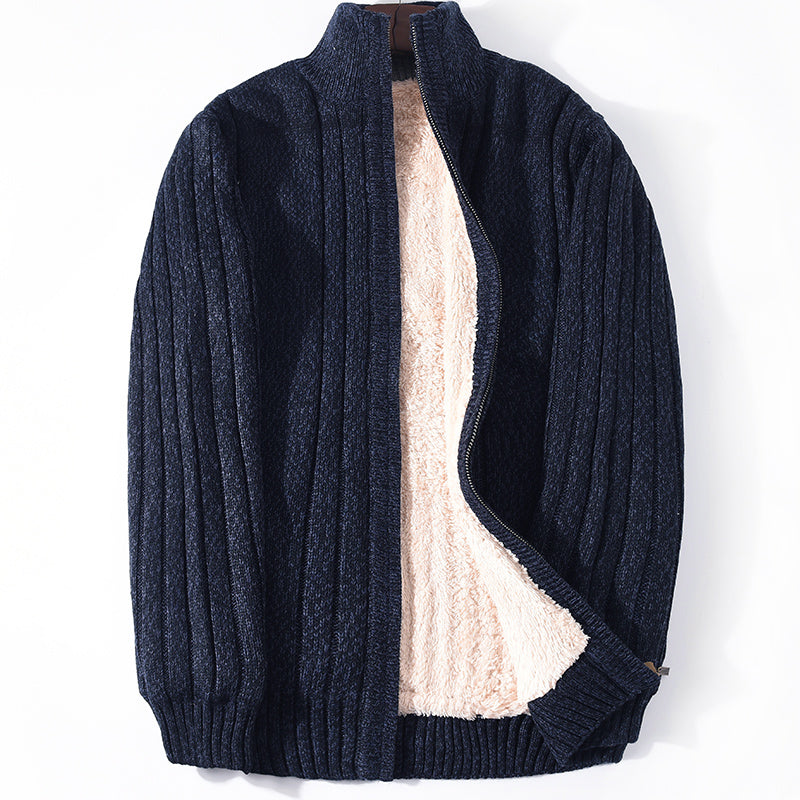Ashcroft |  Fleece-Lined Wool Knit Jacket