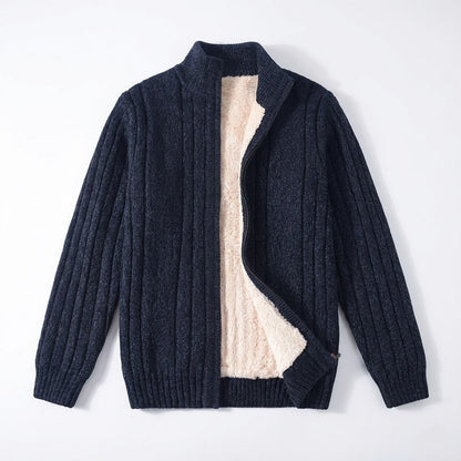 Ashcroft |  Fleece-Lined Wool Knit Jacket