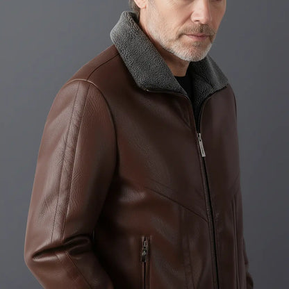 Maverick | Fleece-Lined Leather Jacket