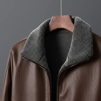 Maverick | Fleece-Lined Leather Jacket