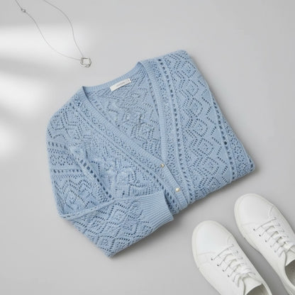 Amelia | Bohemian Hollow Knit Cardigan