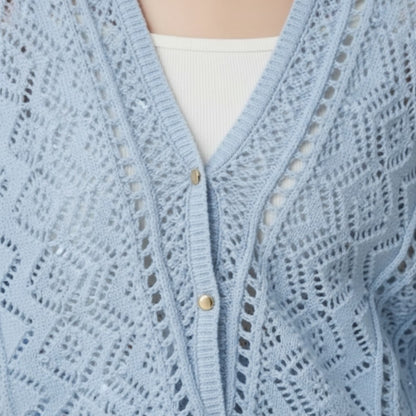 Amelia | Bohemian Hollow Knit Cardigan