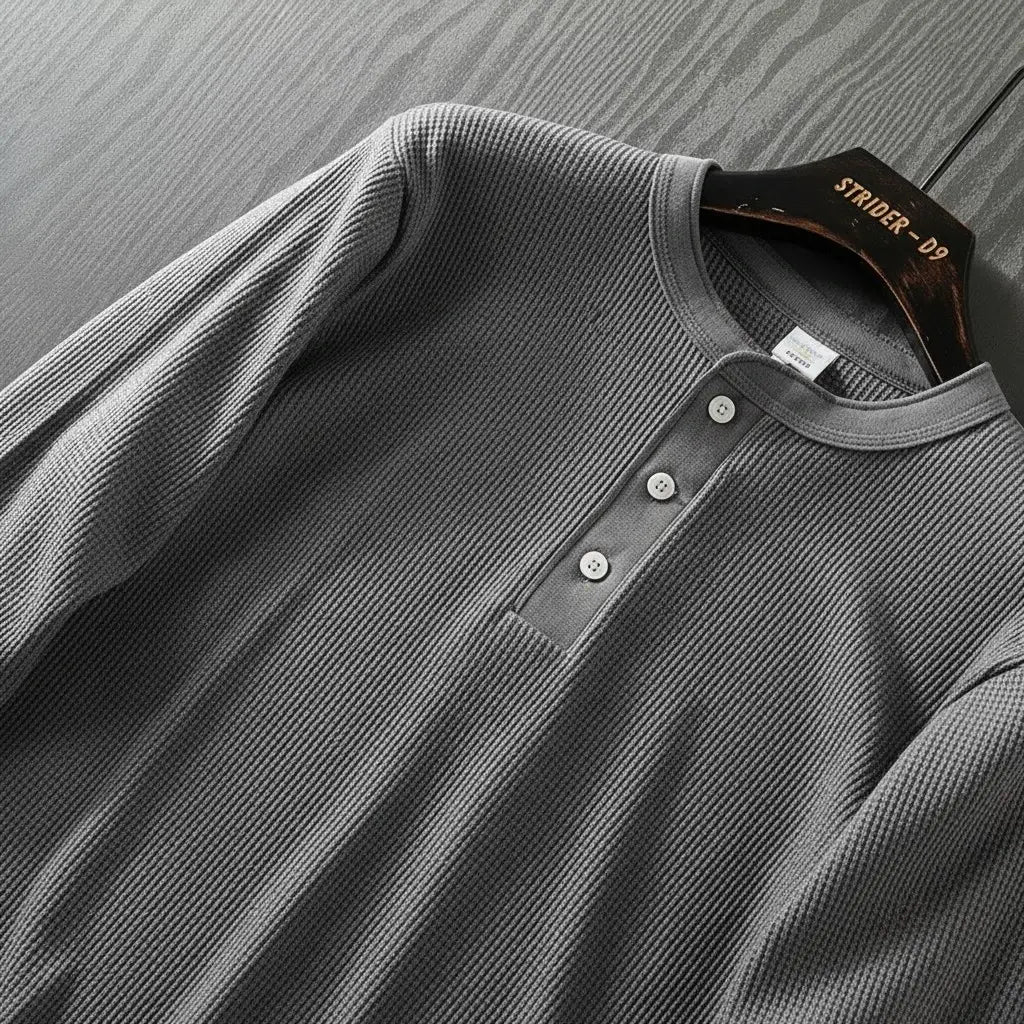 Rowan | Premium Waffle Knit Henley