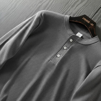 Rowan | Premium Waffle Knit Henley