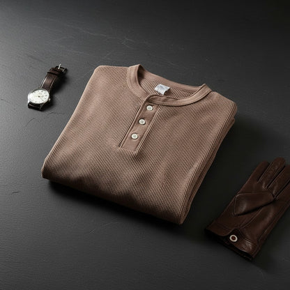 Rowan | Premium Waffle Knit Henley