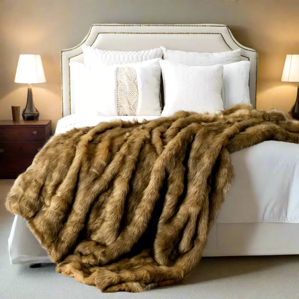 LuxeFur Throw Blanket