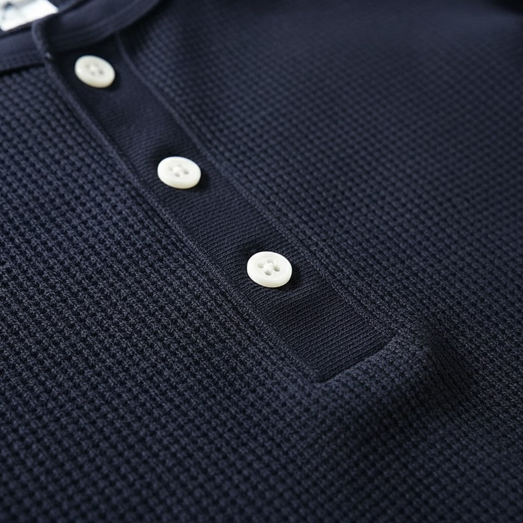 Rowan | Premium Waffle Knit Henley