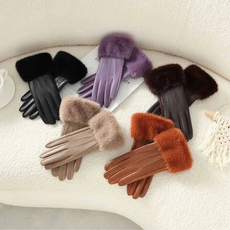Isla | Winter Leather Gloves