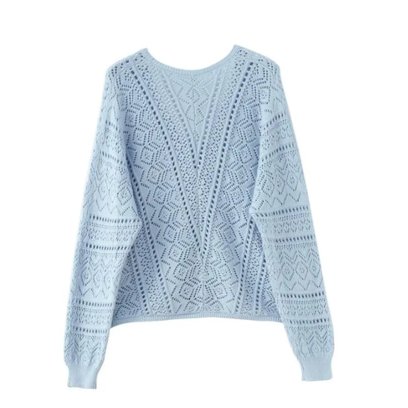 Amelia | Bohemian Hollow Knit Cardigan