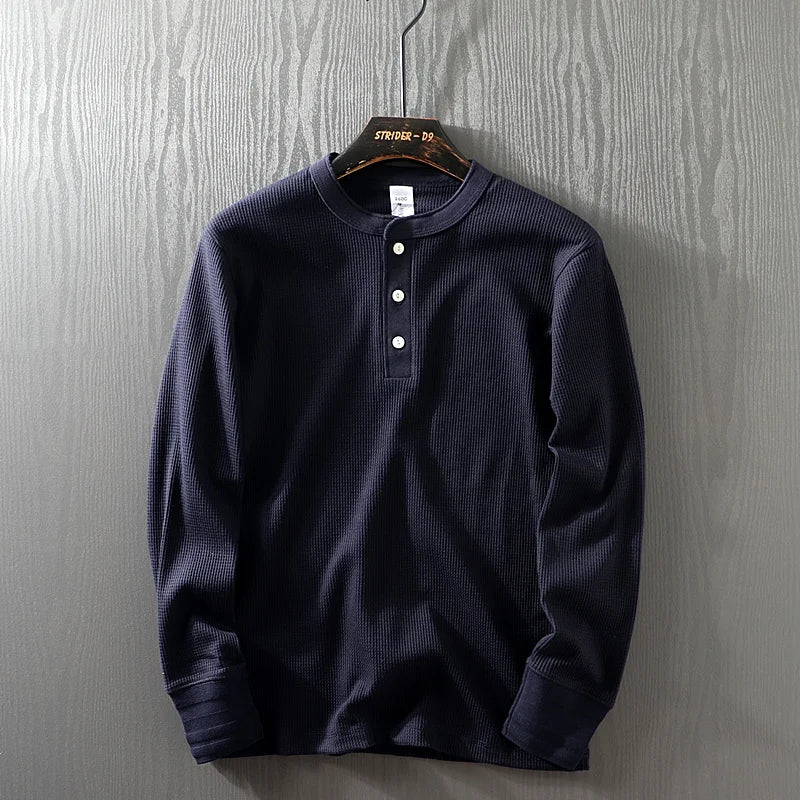 Rowan | Premium Waffle Knit Henley