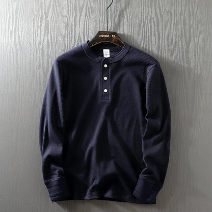 Rowan | Premium Waffle Knit Henley