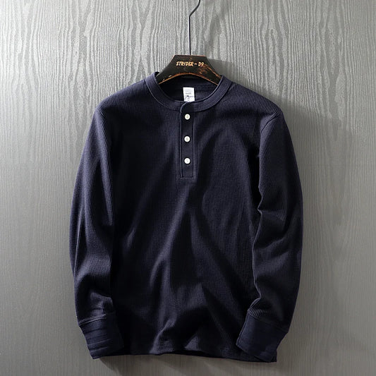 Rowan | Premium Waffle Knit Henley