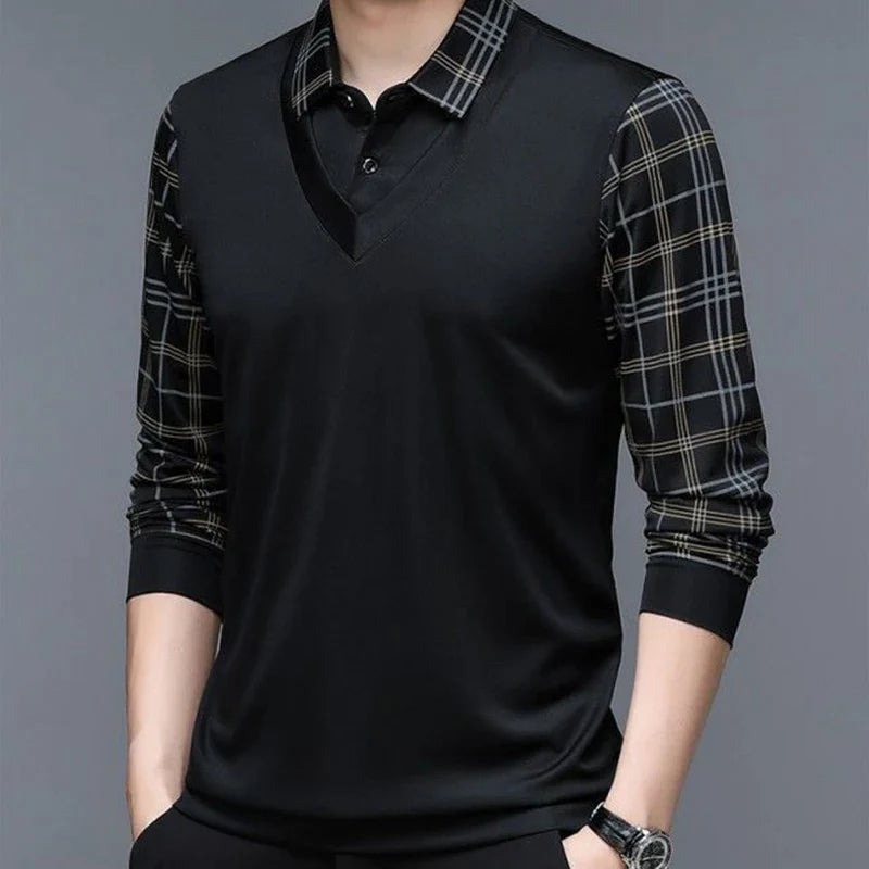 Oxford Plaid Long Sleeve Polo