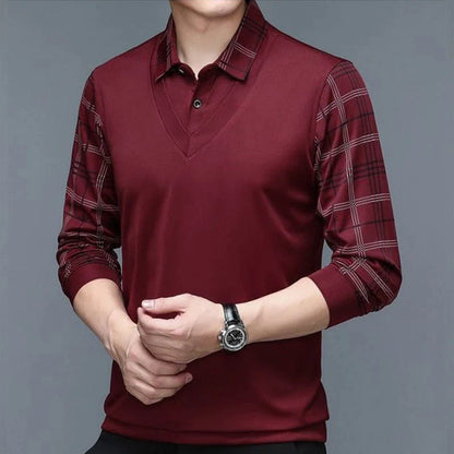 Oxford Plaid Long Sleeve Polo