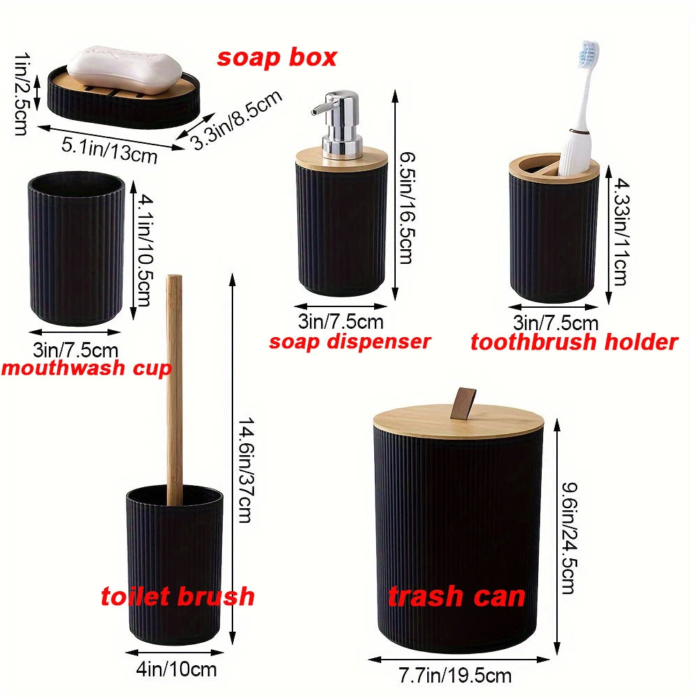 BambooBliss Bathroom Set (6pc)