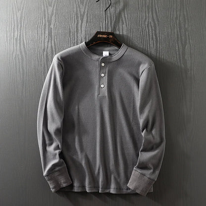 Rowan | Premium Waffle Knit Henley