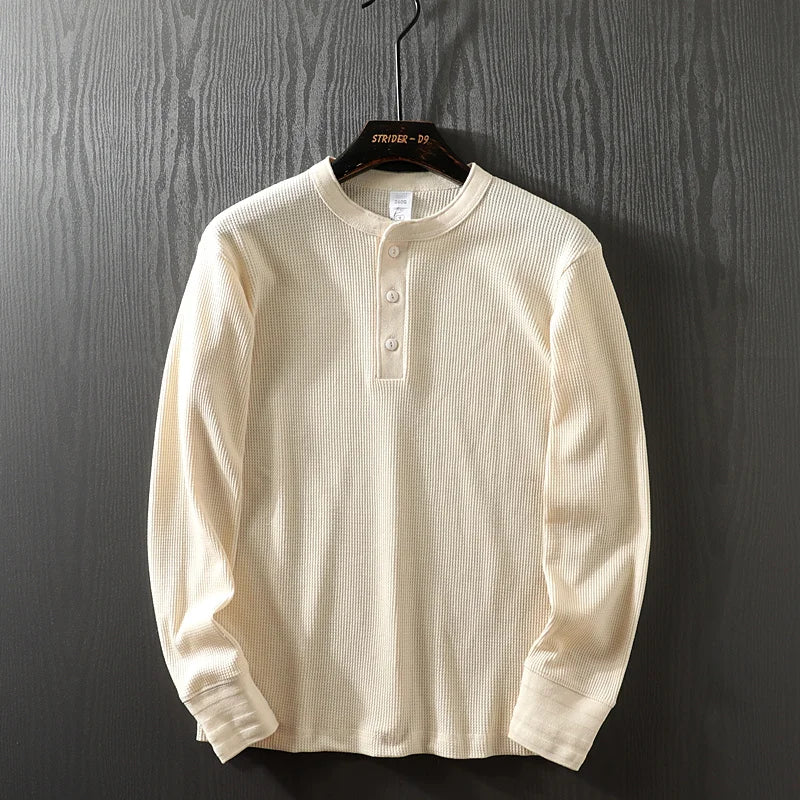 Rowan | Premium Waffle Knit Henley