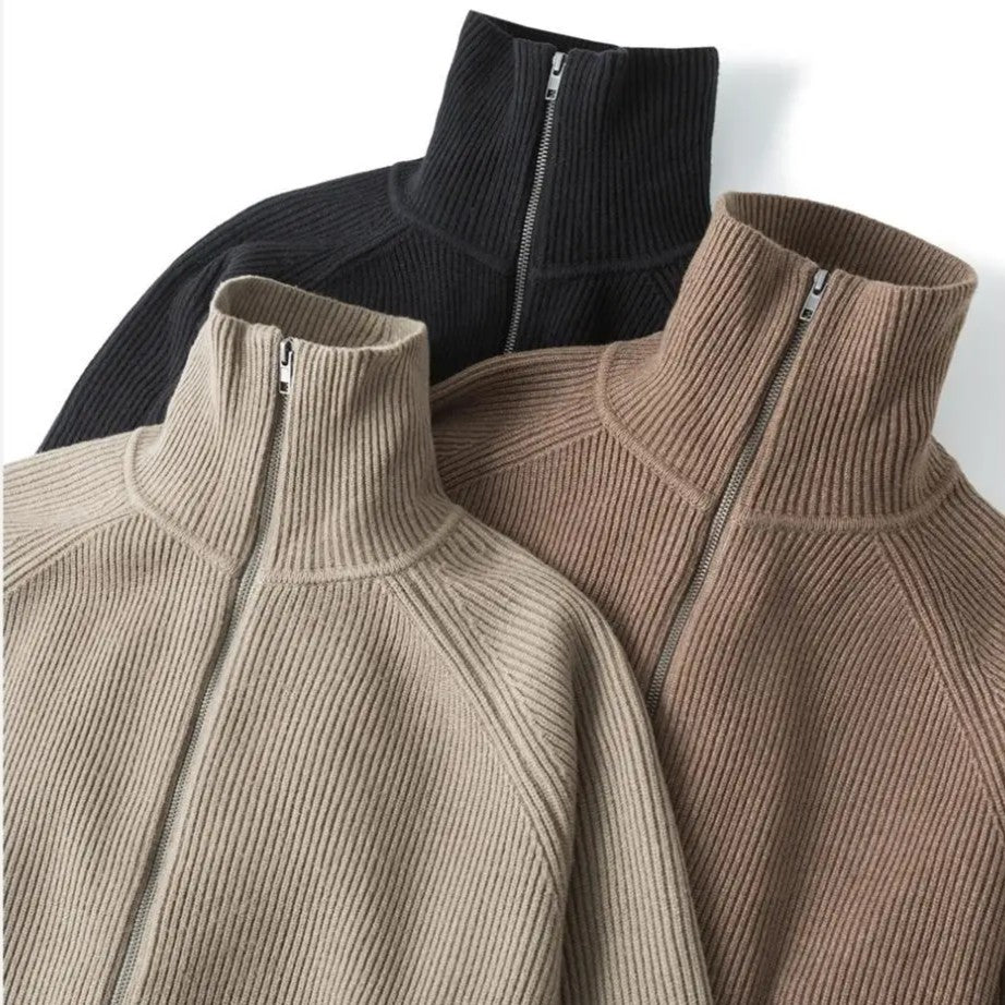 Aspen | Ribbed Zip-Up Sweater