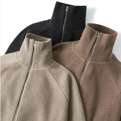 Aspen | Ribbed Zip-Up Sweater