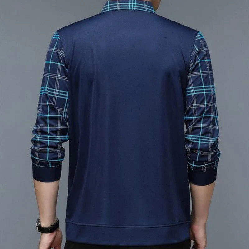 Oxford Plaid Long Sleeve Polo