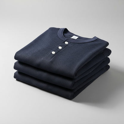 Rowan | Premium Waffle Knit Henley