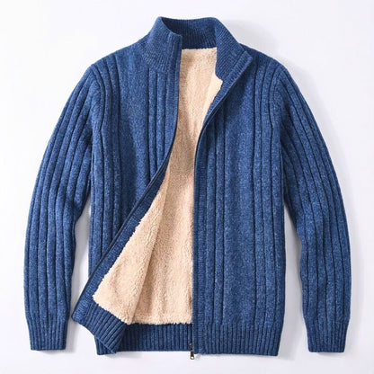 Ashcroft |  Fleece-Lined Wool Knit Jacket