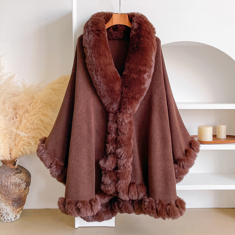 Aurelia | Fur Cape Shawl