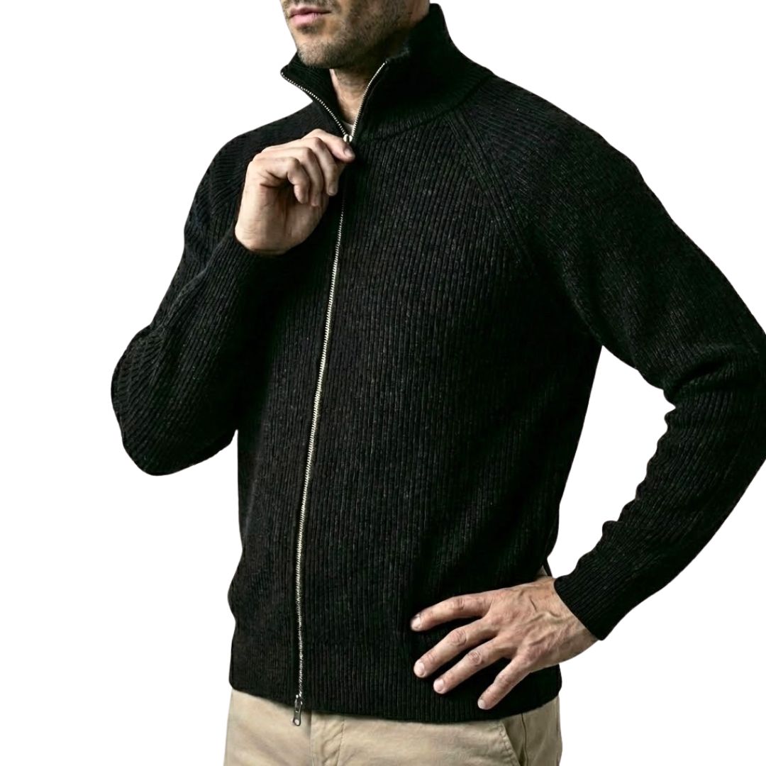 Aspen | Ribbed Zip-Up Sweater
