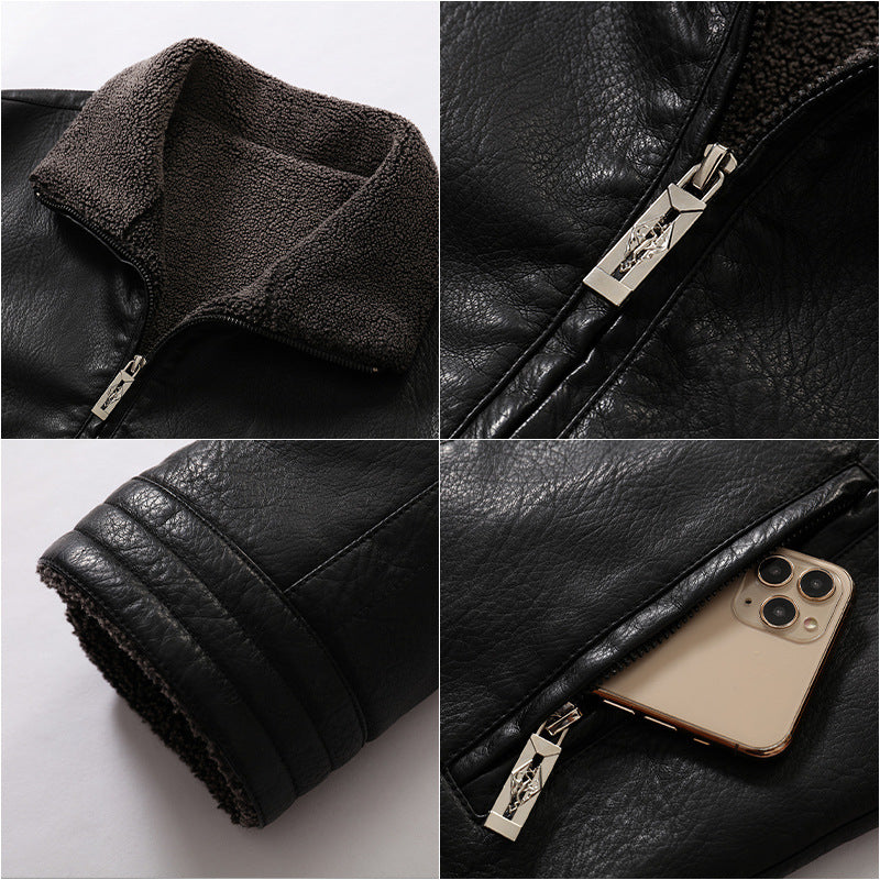 Maverick | Fleece-Lined Leather Jacket