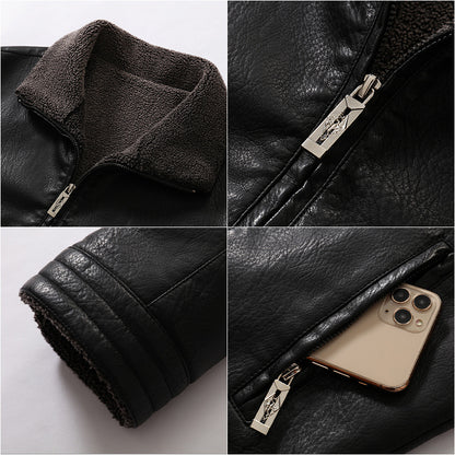 Maverick | Fleece-Lined Leather Jacket