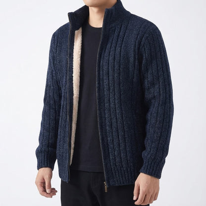 Ashcroft |  Fleece-Lined Wool Knit Jacket